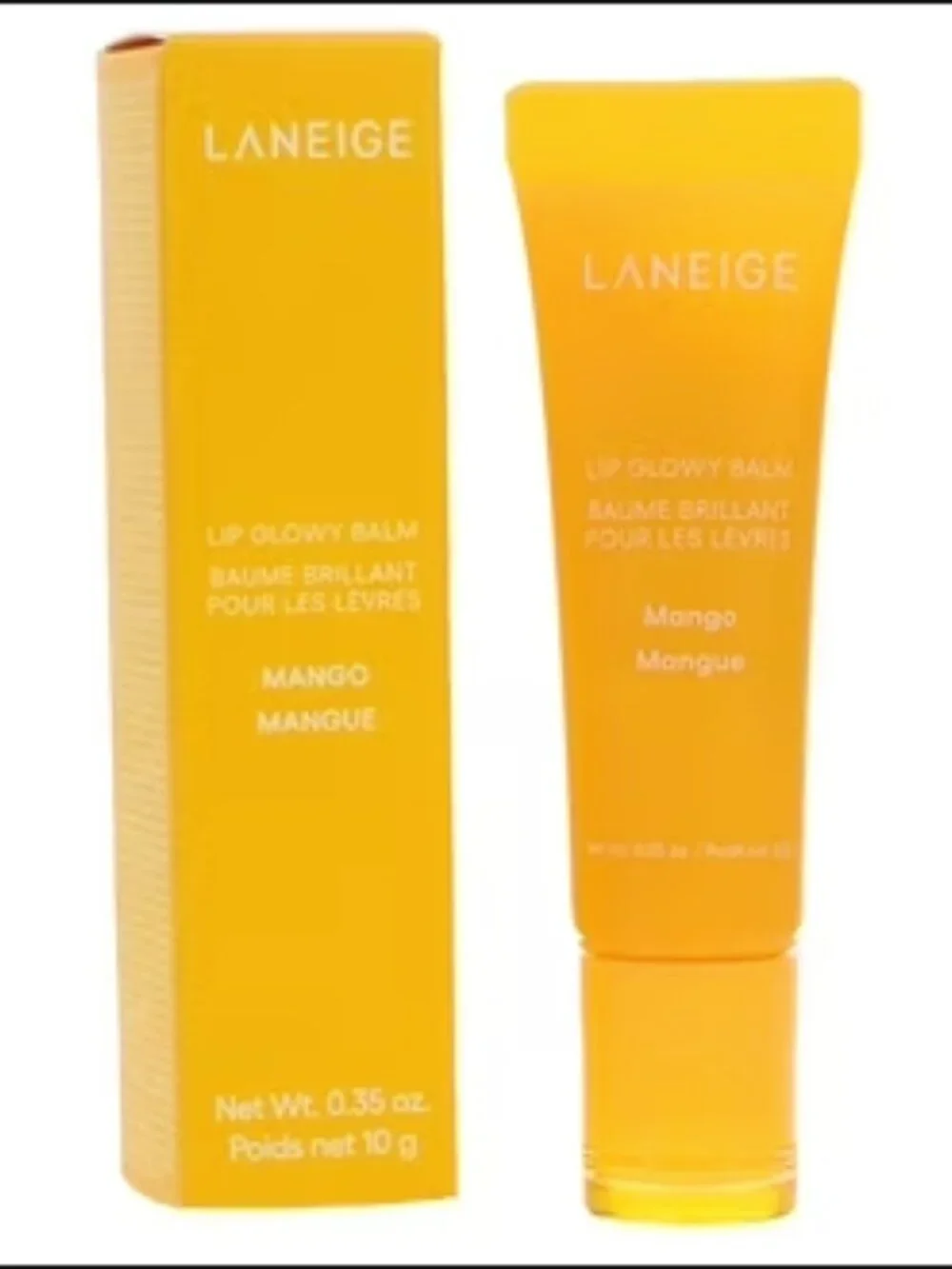 LANEIGE Lip Glowy Balm - Mango 0.35OZ - NIB